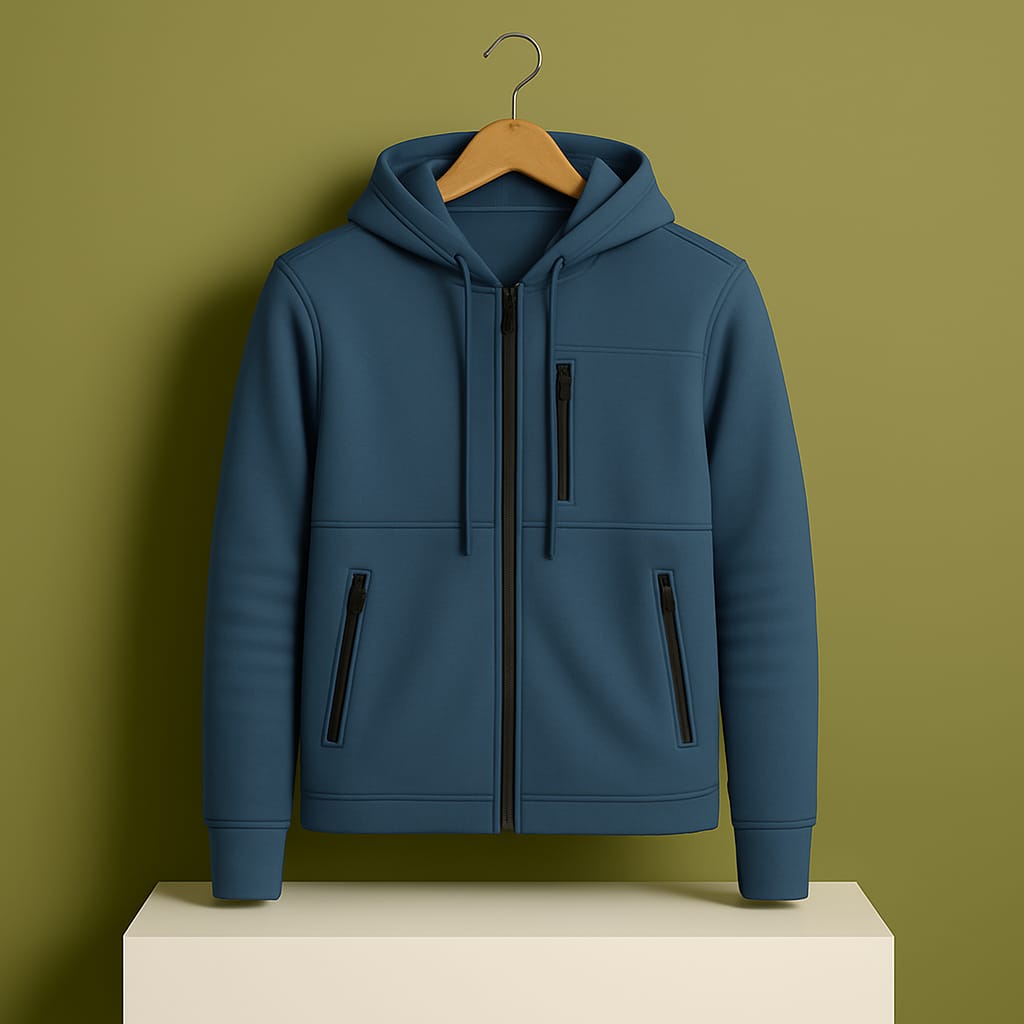 Men's Arms Full Zip Hooded Jacket - Sky