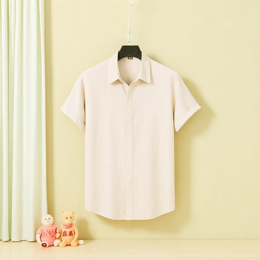 Viscox Half Sleeve Shirt- Cream