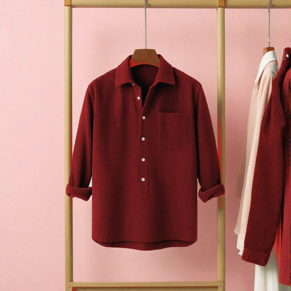 Luxury Full Sleeve Cord Katua - Maroon