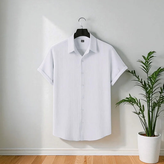 Viscox Half Sleeve Shirt- White